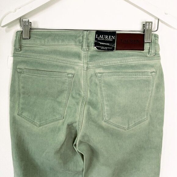 NEW LAUREN Ralph Lauren Premier Skinny Ankle Jeans in Aloe - Picture 5 of 7